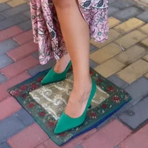 Zapato salón verde